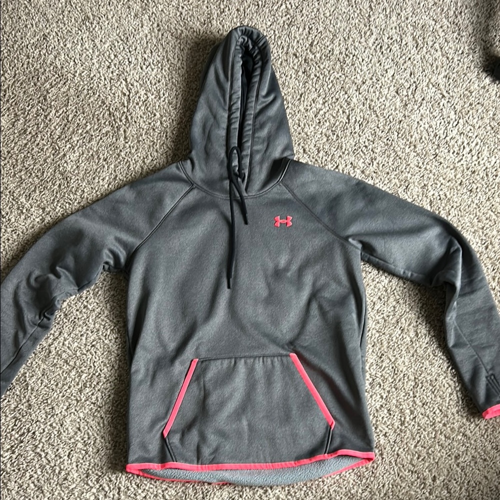 Under Armour Charcoal Hoodie with Pink Highlights